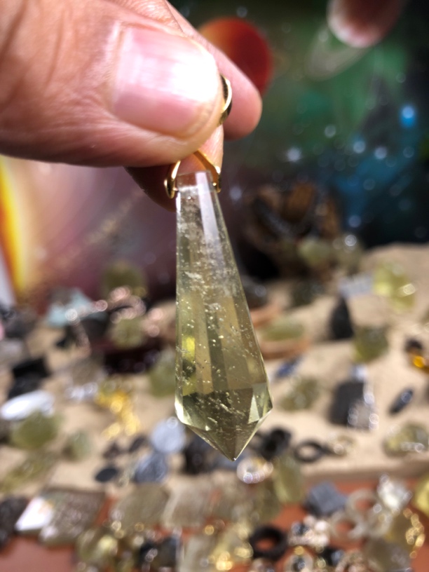 非金属玻璃吊坠 YS777利比亚石陨项链吊坠