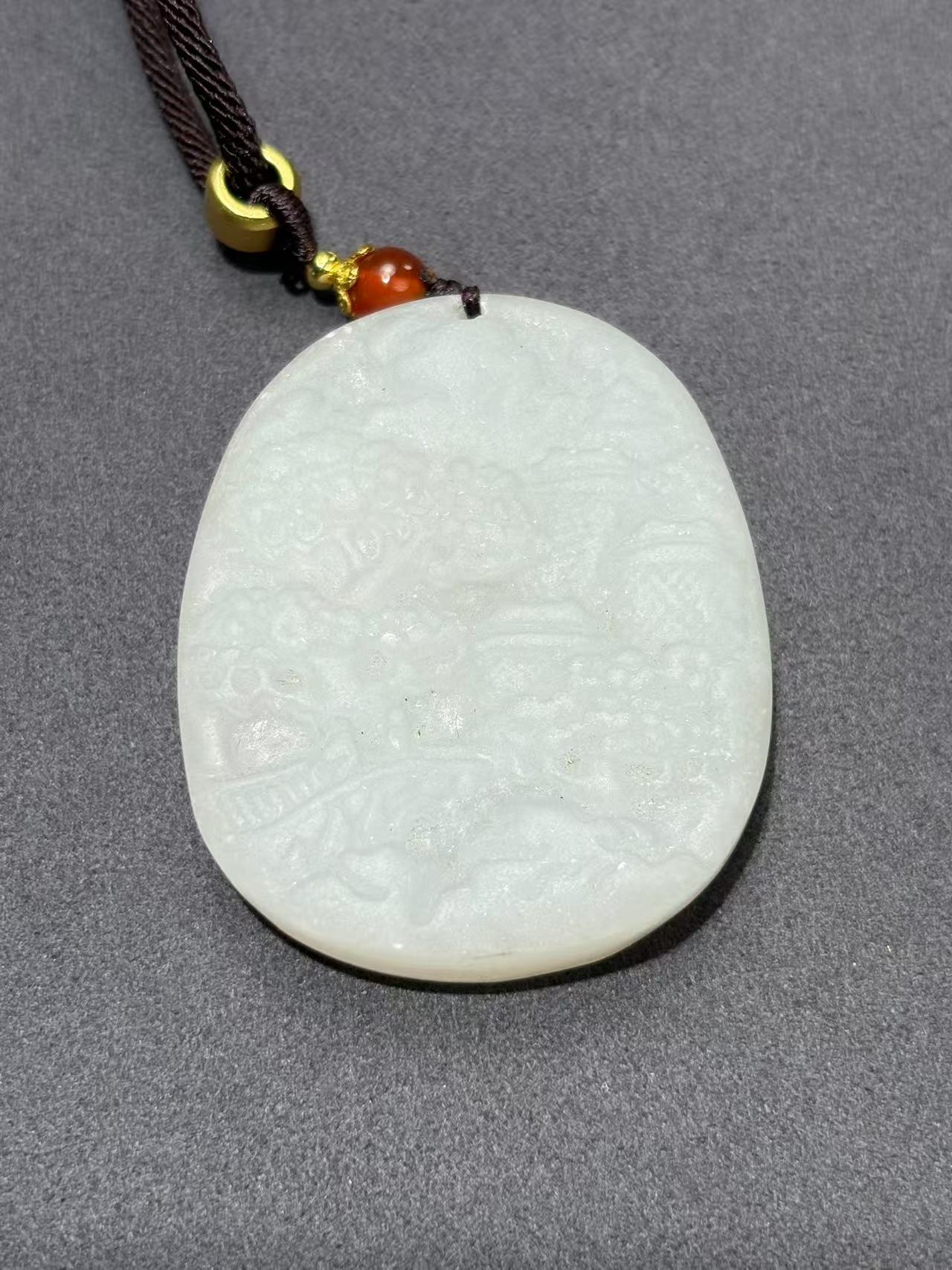 和田玉未镶嵌吊坠(不含链)