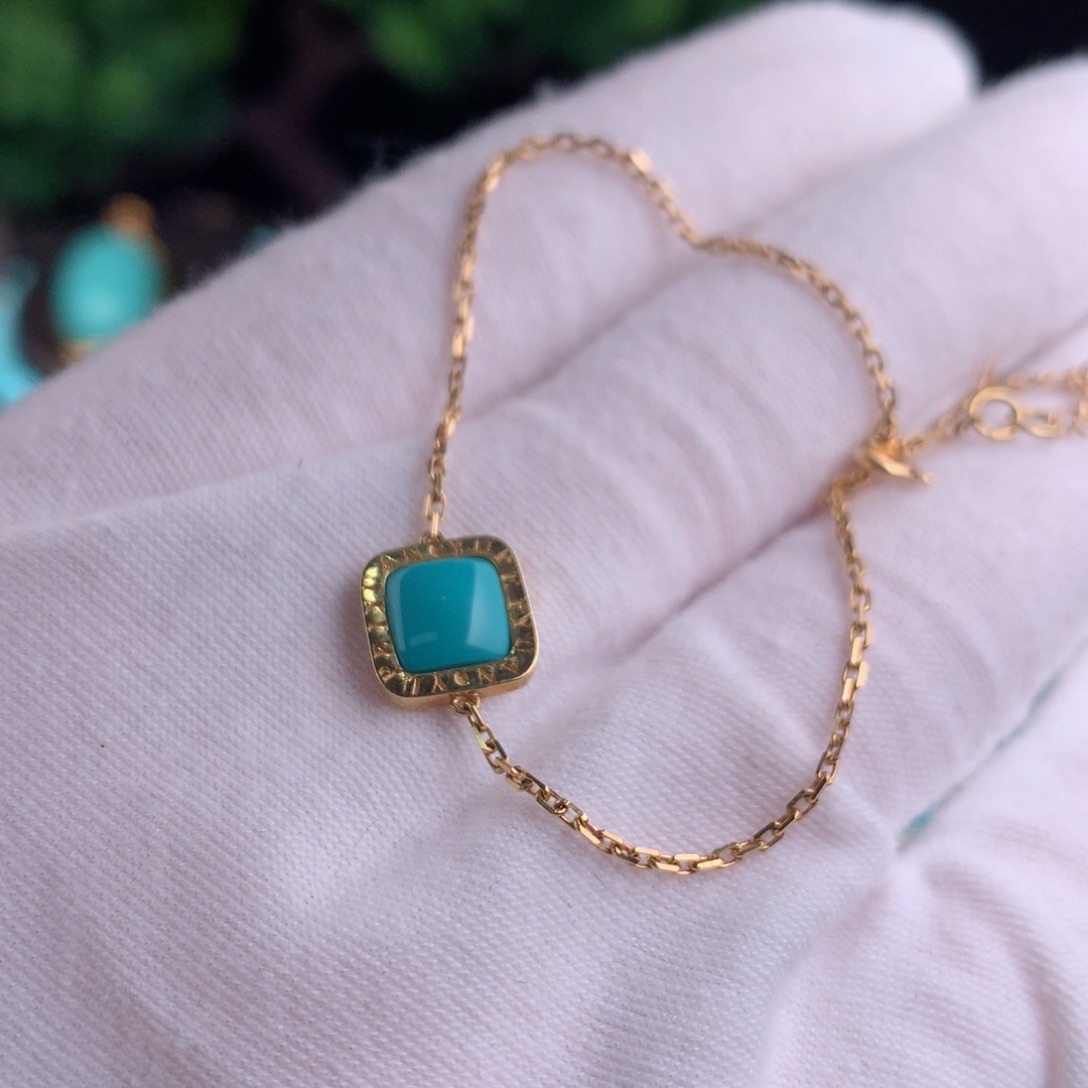 【闪购商品】绿松石手链18K金镶嵌