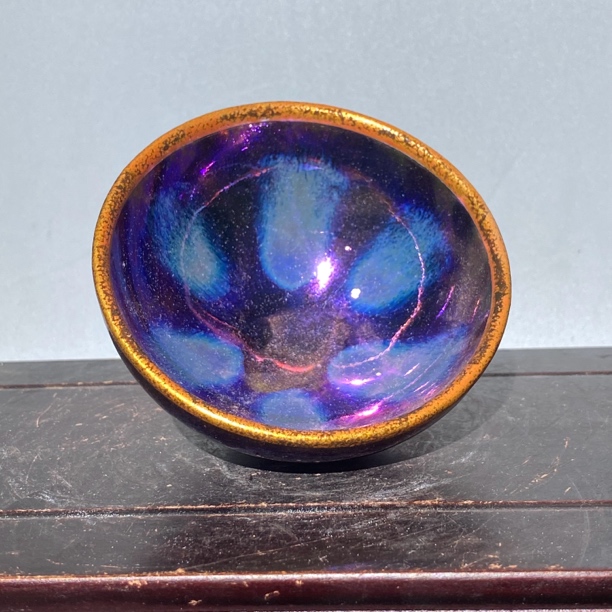 建盏包口窑变小碗 直径9.5高度5