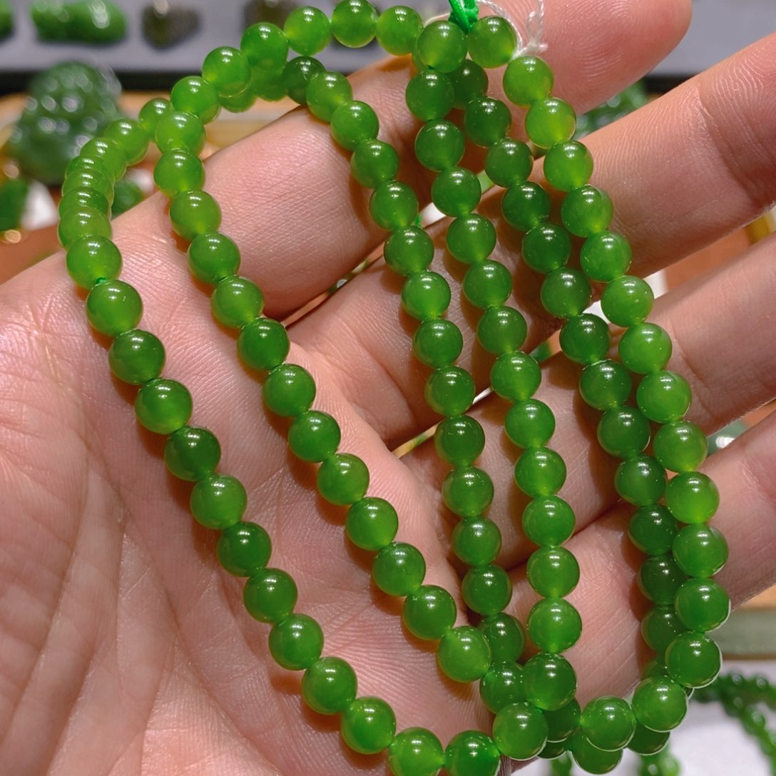 手链未镶嵌和田玉（碧玉）净*