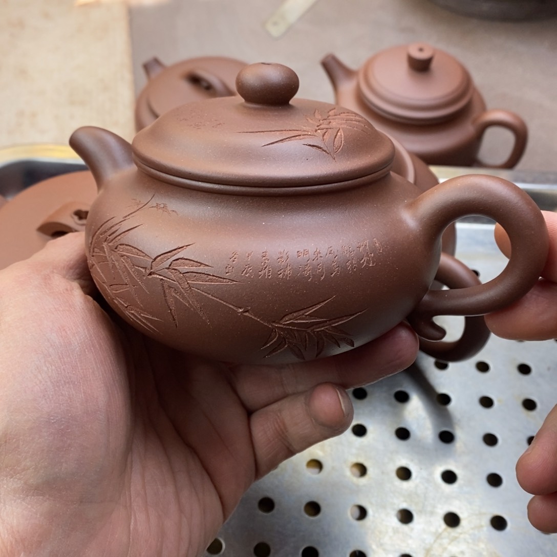 紫砂茶壶仿古容量251毫升左右