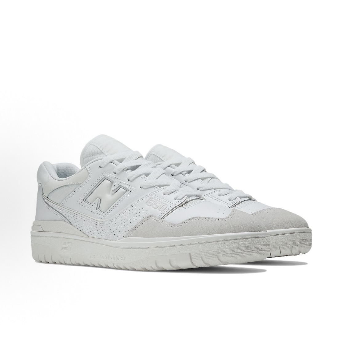 New Balance NB 550 低帮 防滑耐磨 复古板鞋 白色 微瑕 550LSA