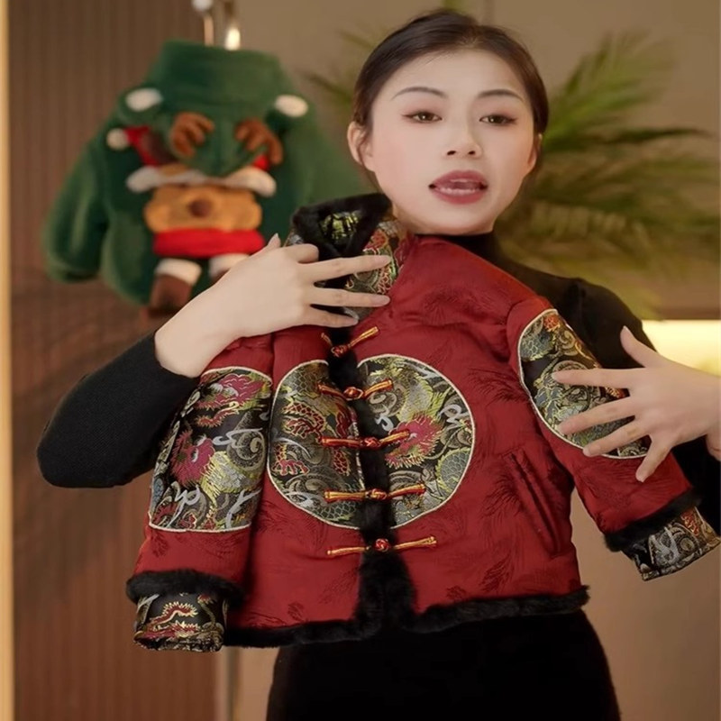 男宝新品重工刺绣中国风汉服唐装新年装礼服加厚外套年服潮装