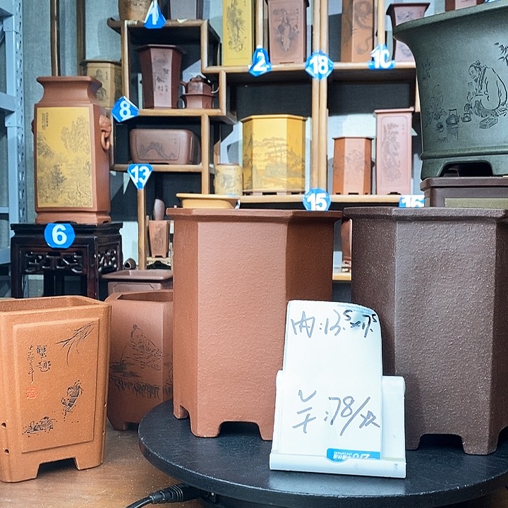 紫砂两只特价六方78