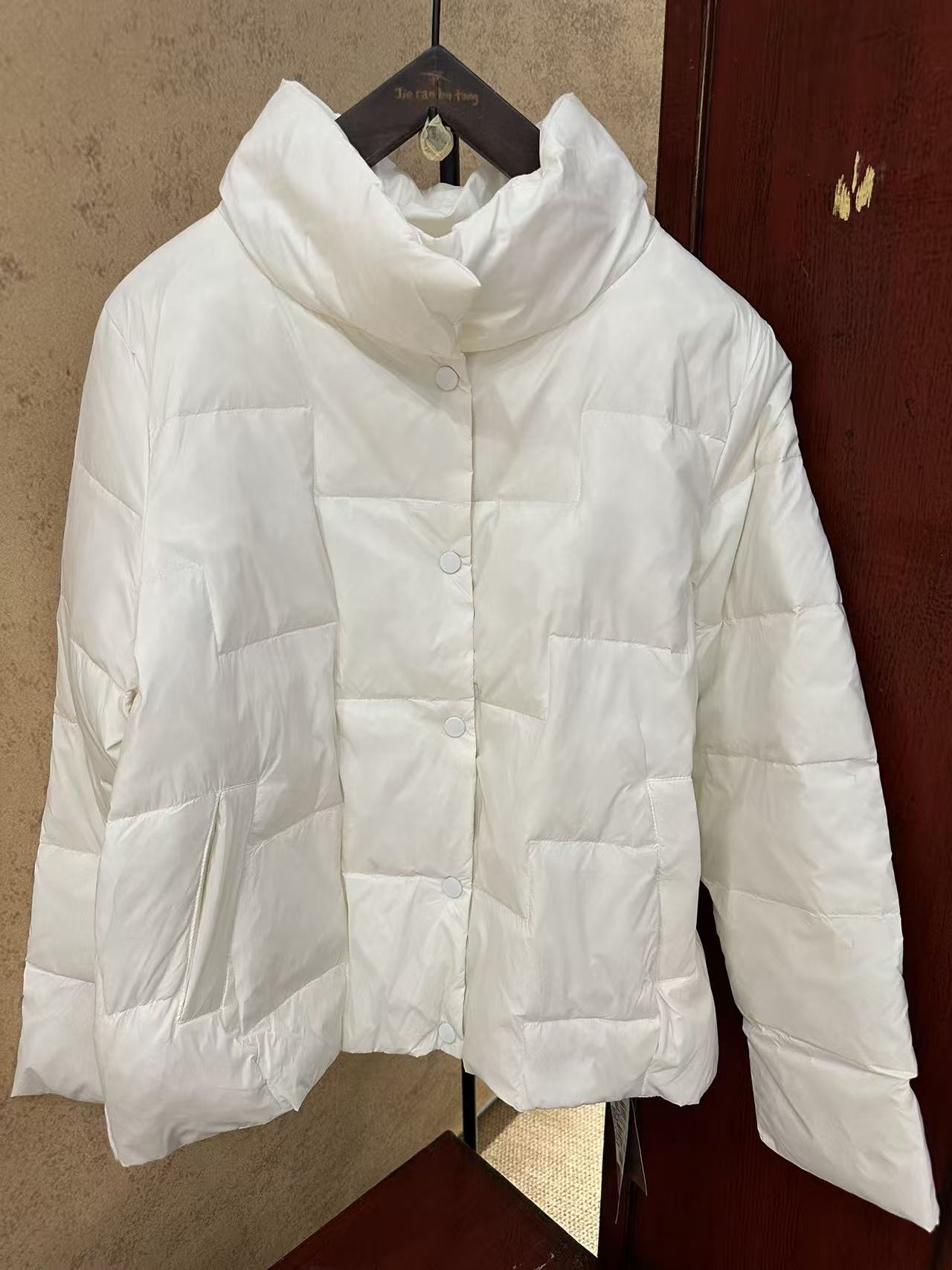 微胖MM秋冬新款高级纯色时尚长款大口袋休闲宽松羽羽外套女 21708