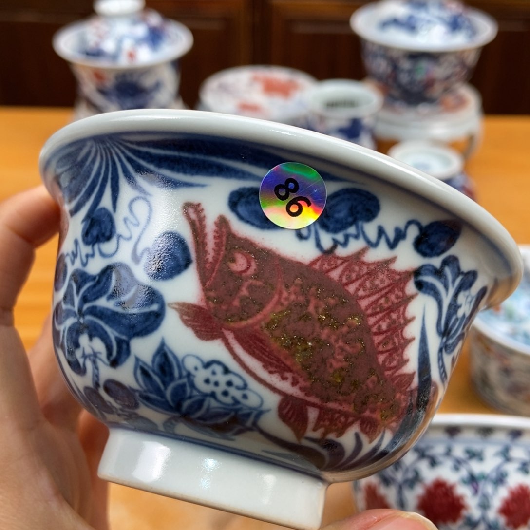 手绘现代茶具非古董