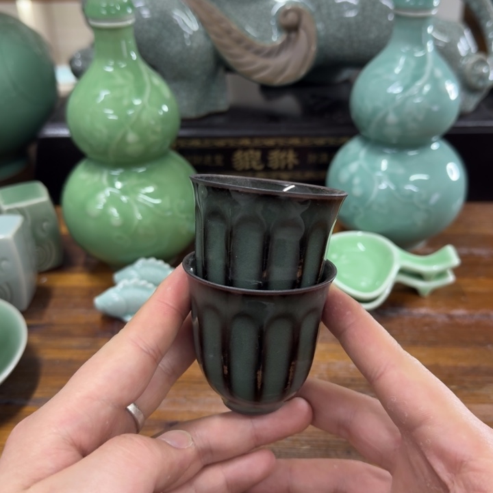 龙泉青瓷茶具微瑕40993