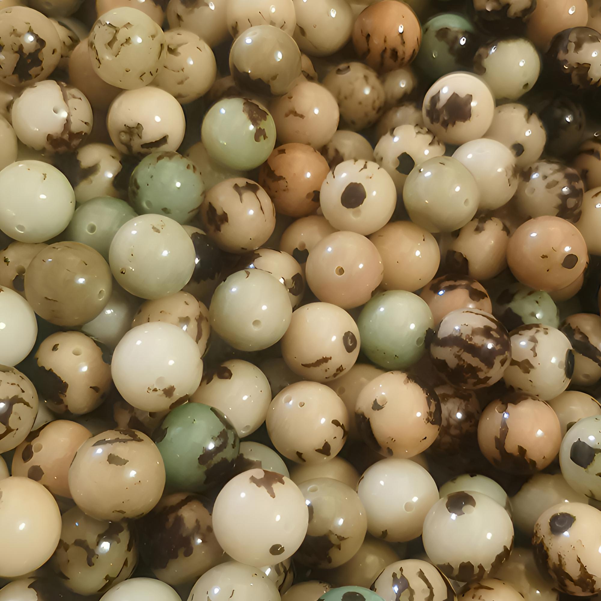 15.5mm虎斑纹高抛串珠根果实DIY木质珠天然菩提根手串菩提饰品