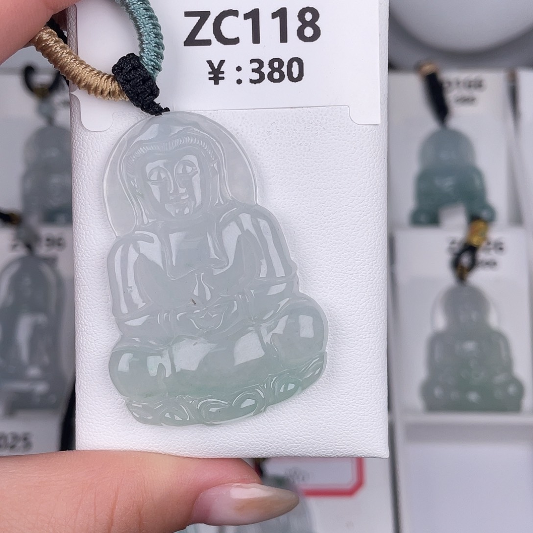 翡翠未镶嵌颈饰zc118