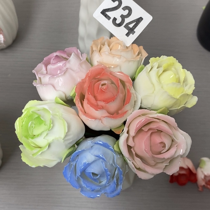 陶瓷陶瓷材料7朵组合