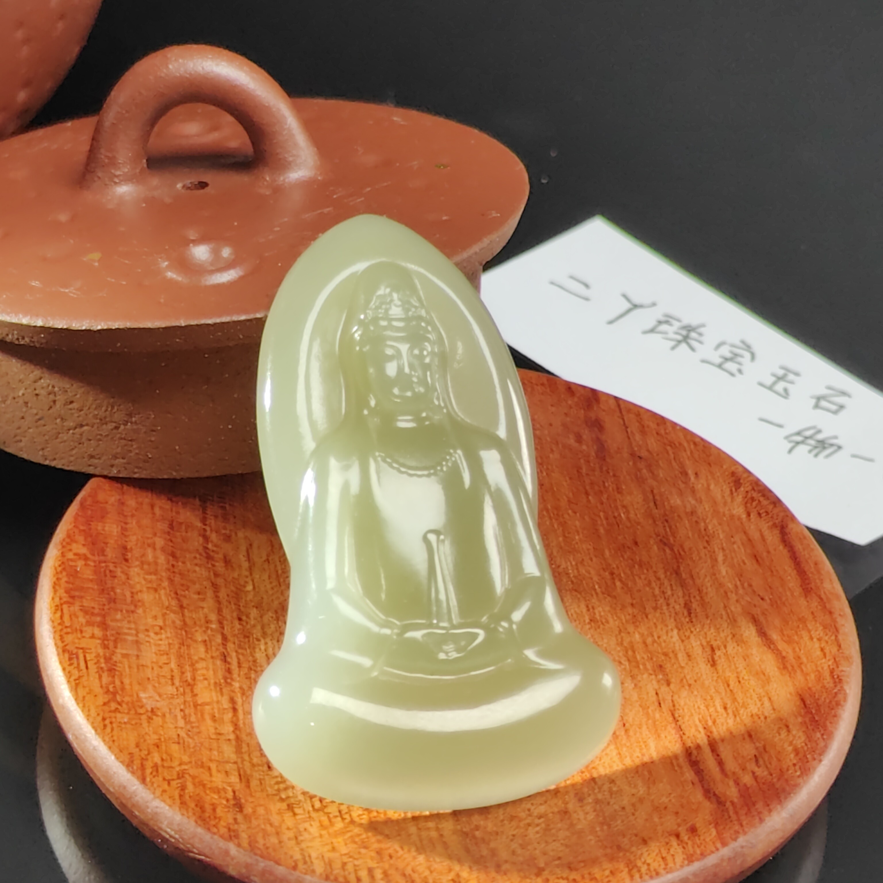 和田玉布衣观音吊坠挂件玉佩小众珠宝