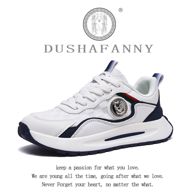 DUSHAFANNY/杜莎梵婗运动鞋2025新款秋季透气网面休闲减震跑步鞋