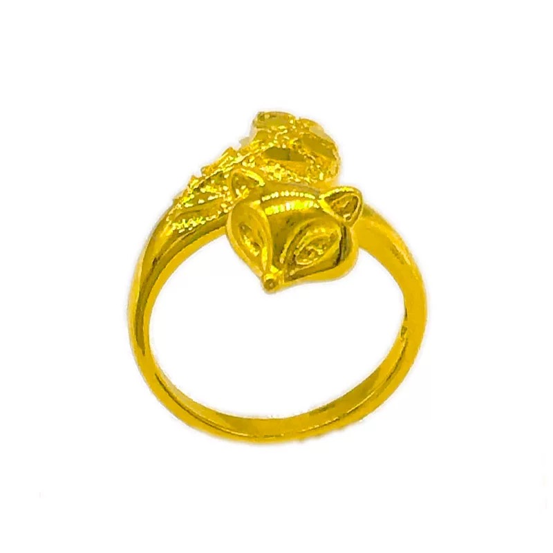 合金戒指 【狐狸戒指】开口戒指百搭指环