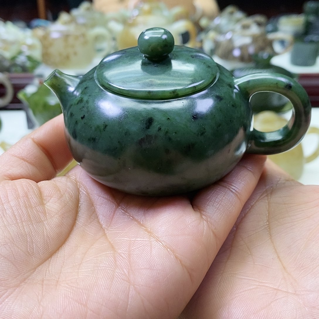 和田玉茶壶 未镶嵌