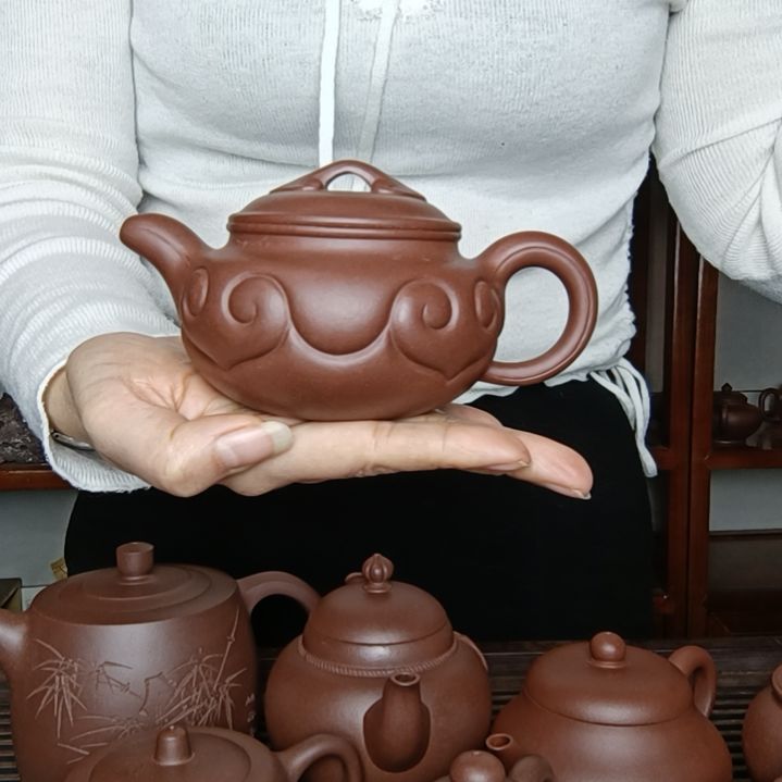 紫砂茶壶乡*人原矿底曹青