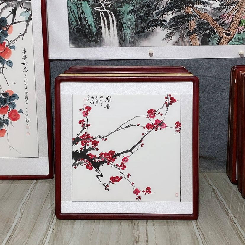 【闪购商品】国画书画作品带框65×65厘米