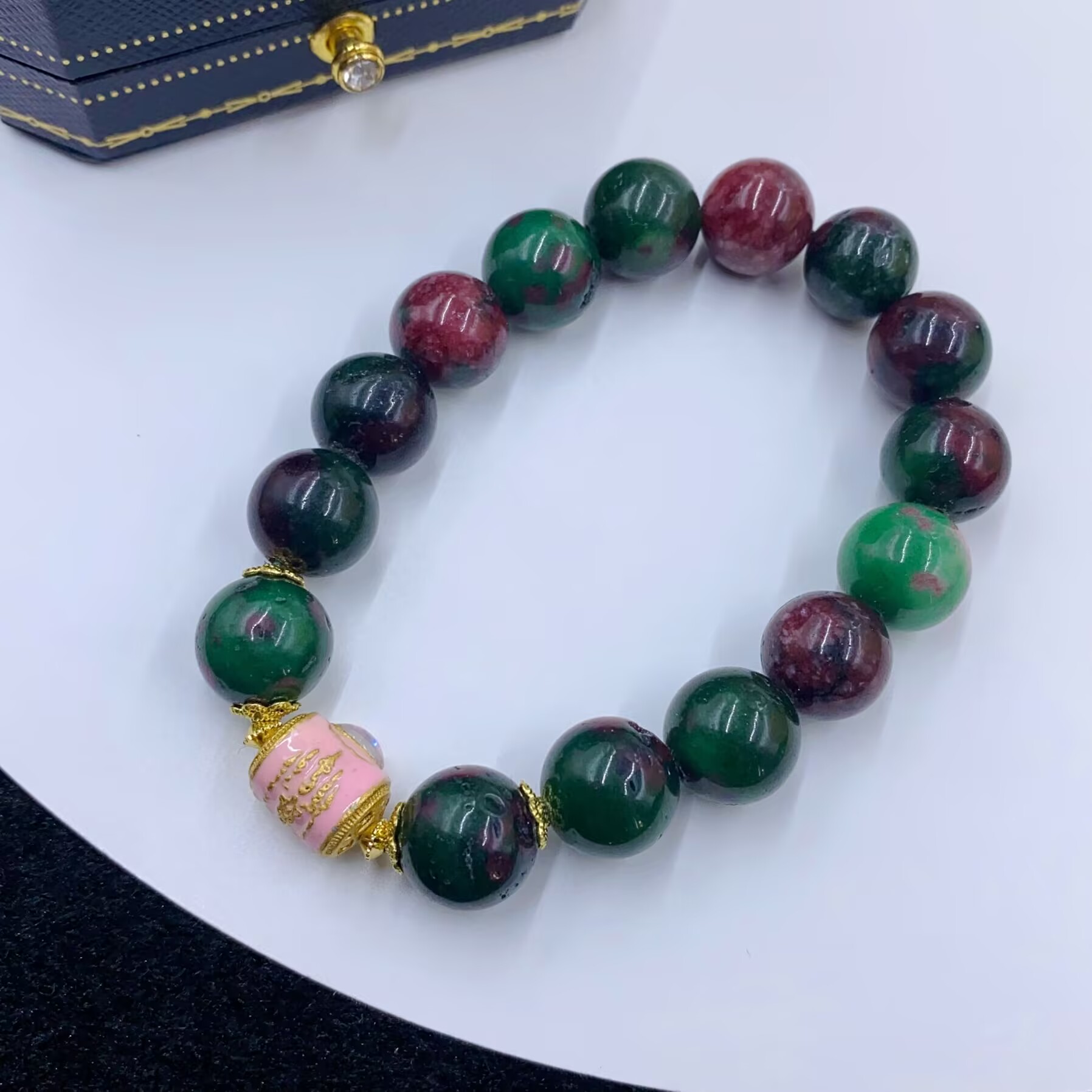 4593 绿色珠珠手串多样性发货