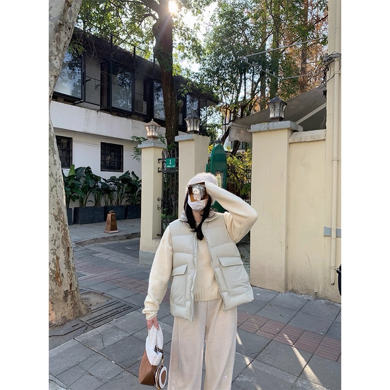 0151 羽绒马甲外套宽松韩版时尚休闲大仓库