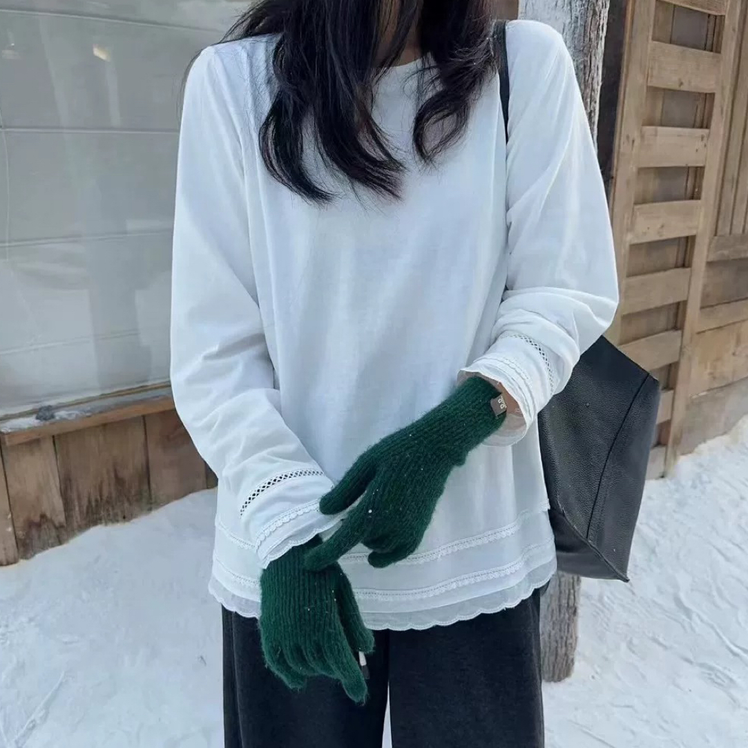 2025韩货定制款纯棉百搭大版白T恤