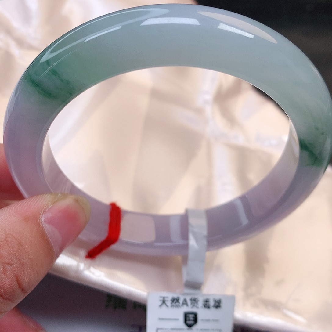 未镶嵌手镯翡翠纯天然A货翡翠一镯俩戴6262号