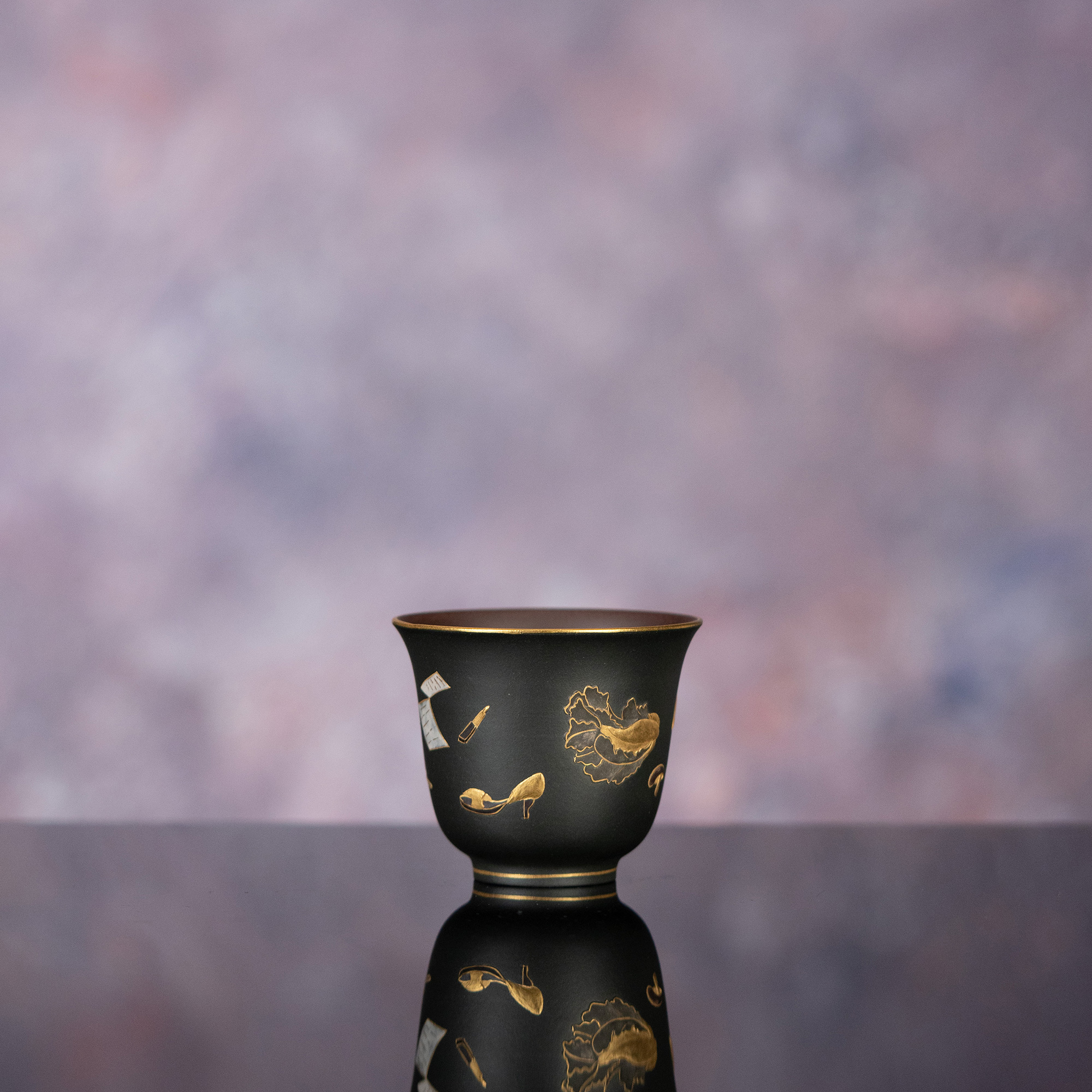 【利贞l女性的力量主人杯】原矿紫泥粉墨绿泥约145cc张烨手工制XYCL