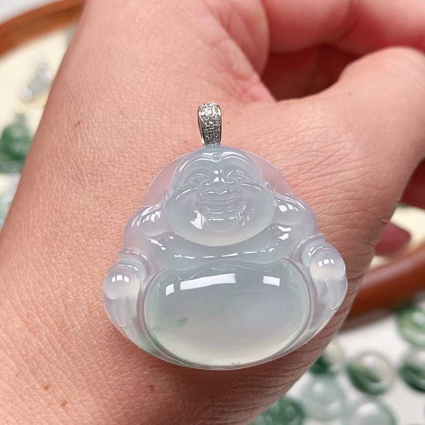 【闪购商品】翡翠吊坠(不含链)18K金镶嵌