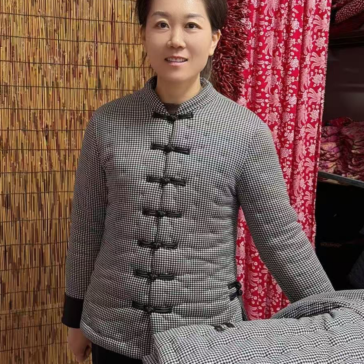 新中式盘扣棉花祆