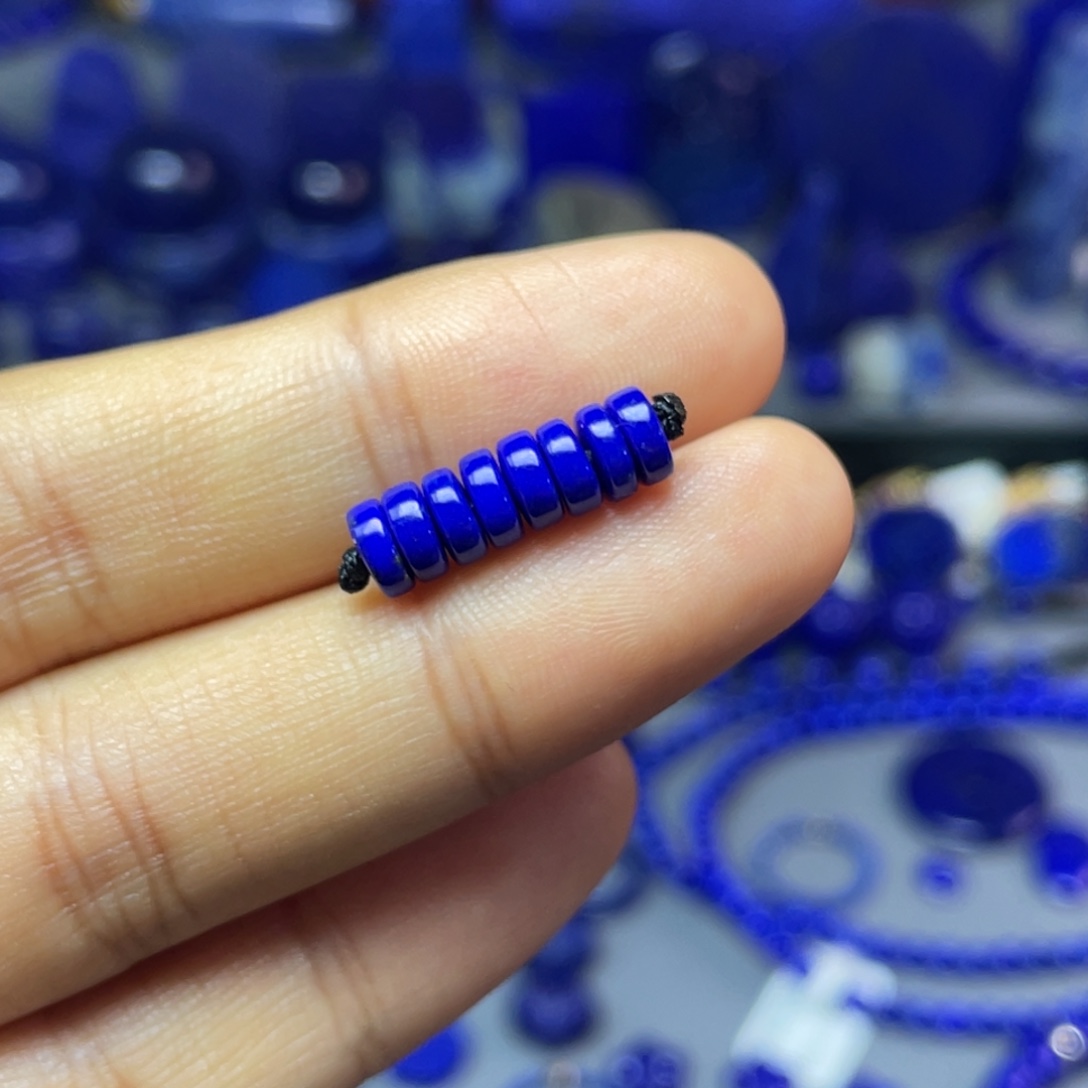 青金石未镶嵌5mm隔片配饰