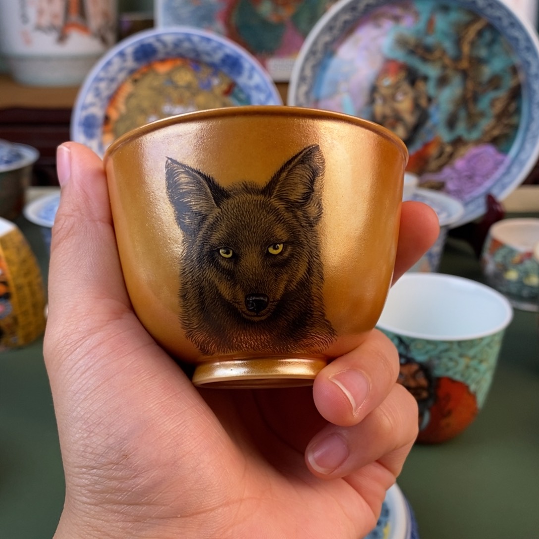 纯手工手绘陶瓷杯