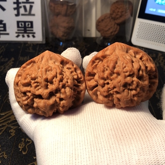 文玩核桃把件官帽53mm