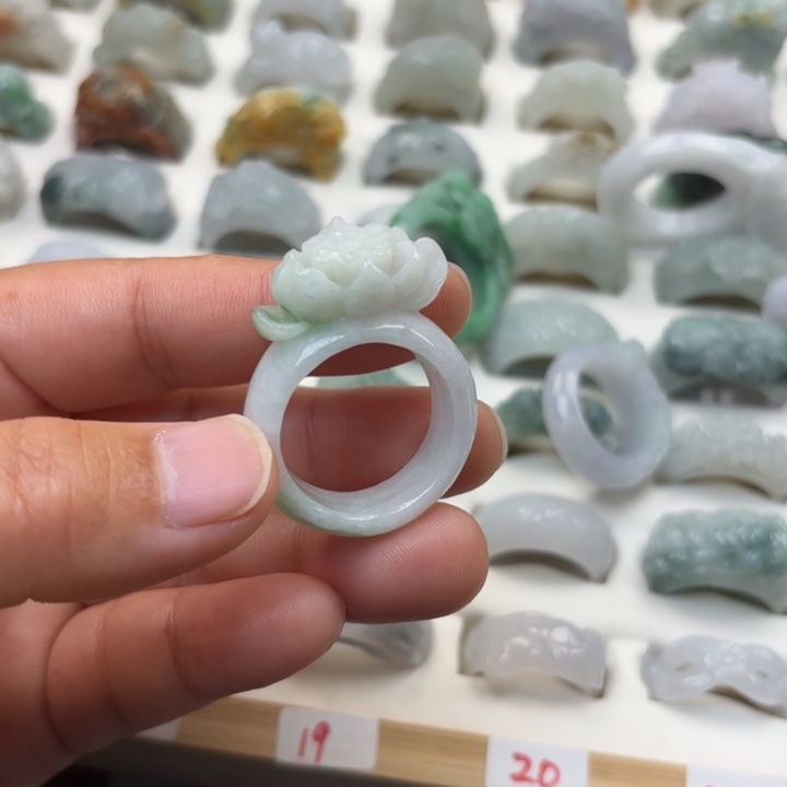 翡翠未镶嵌戒指港码27圈202