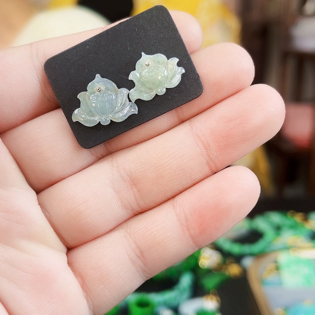 翡翠银S925镶嵌颈饰耳饰