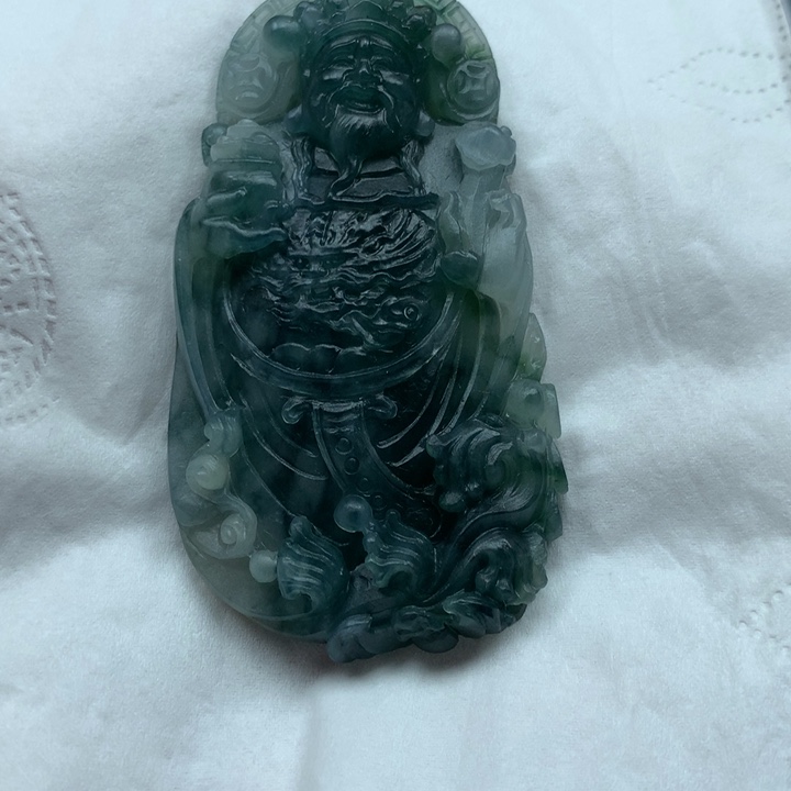 未镶嵌定制翡翠财神 毛货 无鉴赏期