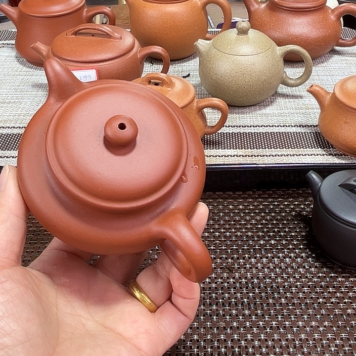 霸***道茶壶紫砂仿古170毫升红泥