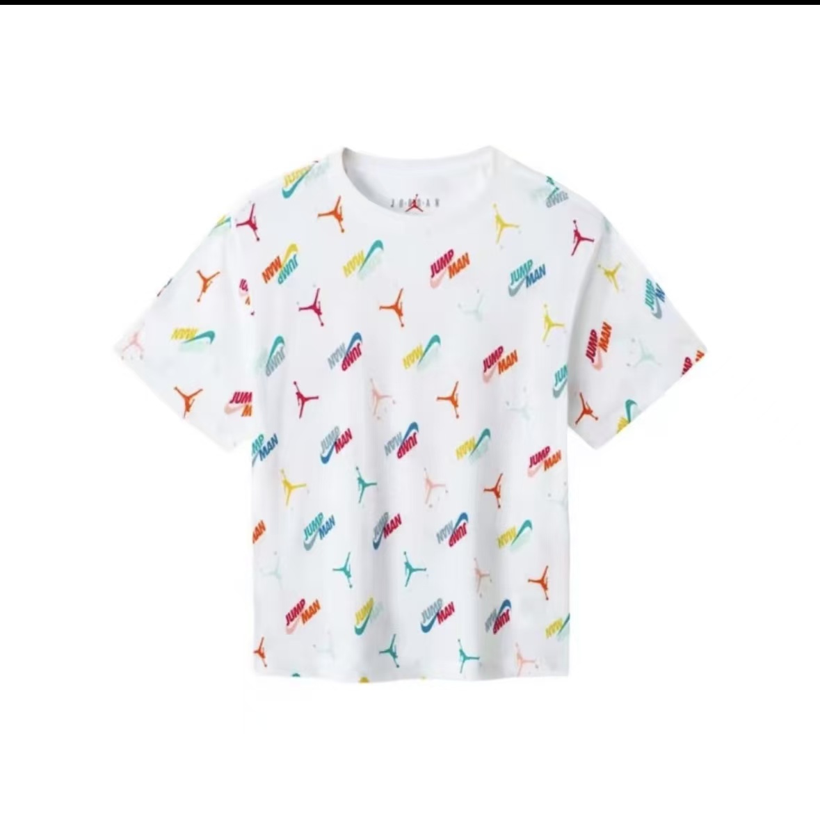 AIR JORDAN时尚圆领短袖 纯白色 中小童 DX7375-100/DX7373-100