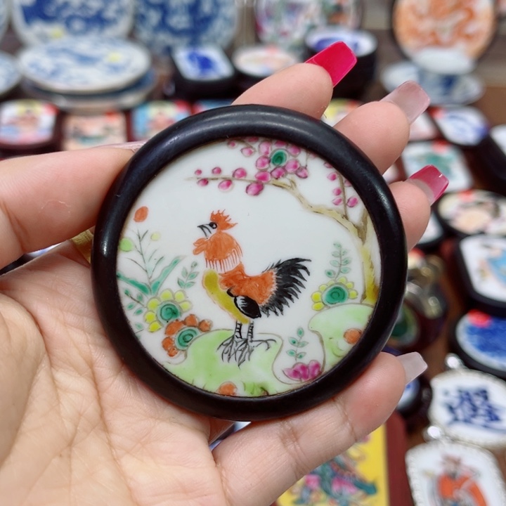 瓷片瓷片吊坠 瓷片吊坠