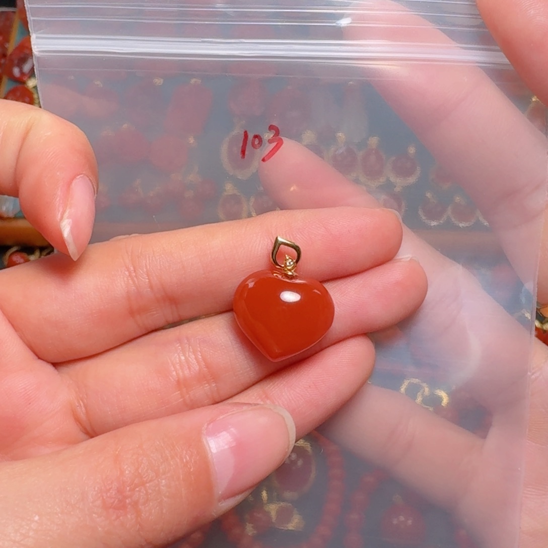 南红玛瑙南红18K金镶嵌