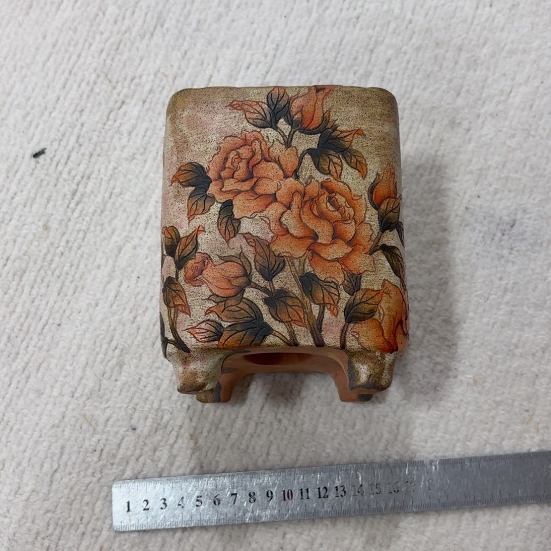 我***肉紫砂花盆陶瓷多肉花盆精品