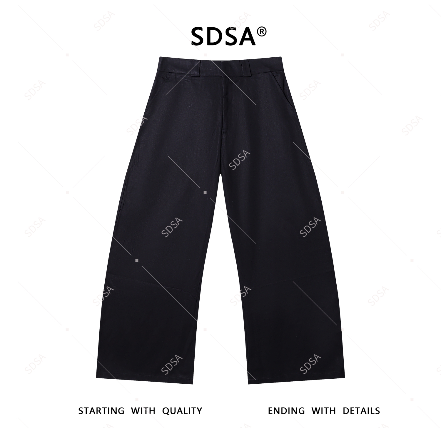 SDSA男士新款轻奢痞帅男装直筒裤子休闲裤设计师秋季日系复古百搭