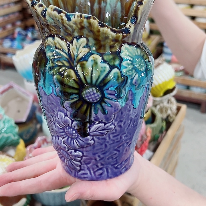 有孔，凑单福利满10元发货陶瓷多肉花盆！