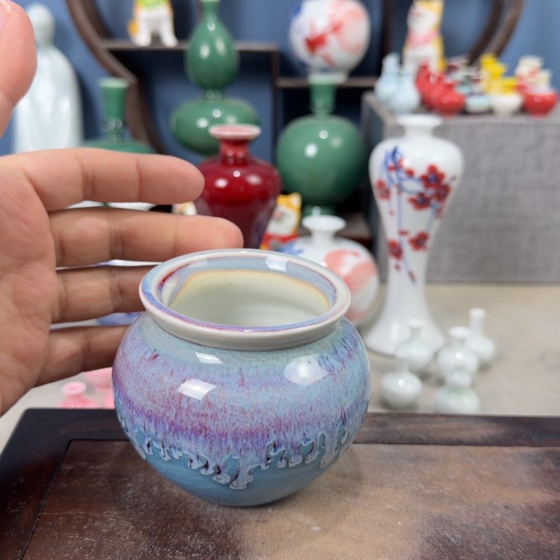 陶瓷手工小花器摆件