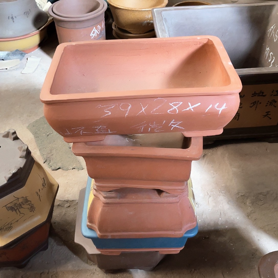 紫砂花盆长方盆一个
