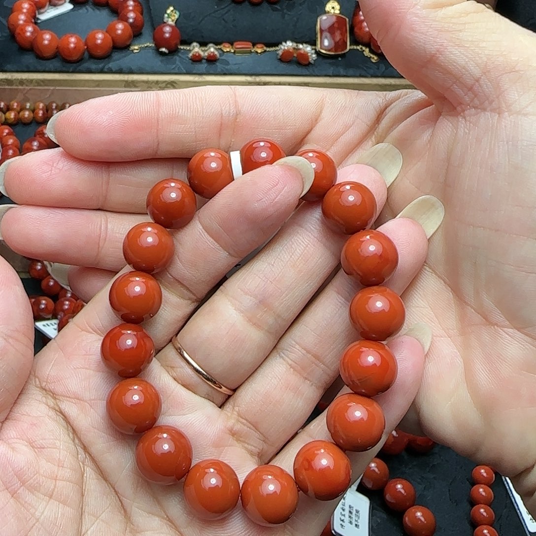 X***9南红玛瑙未镶嵌手串