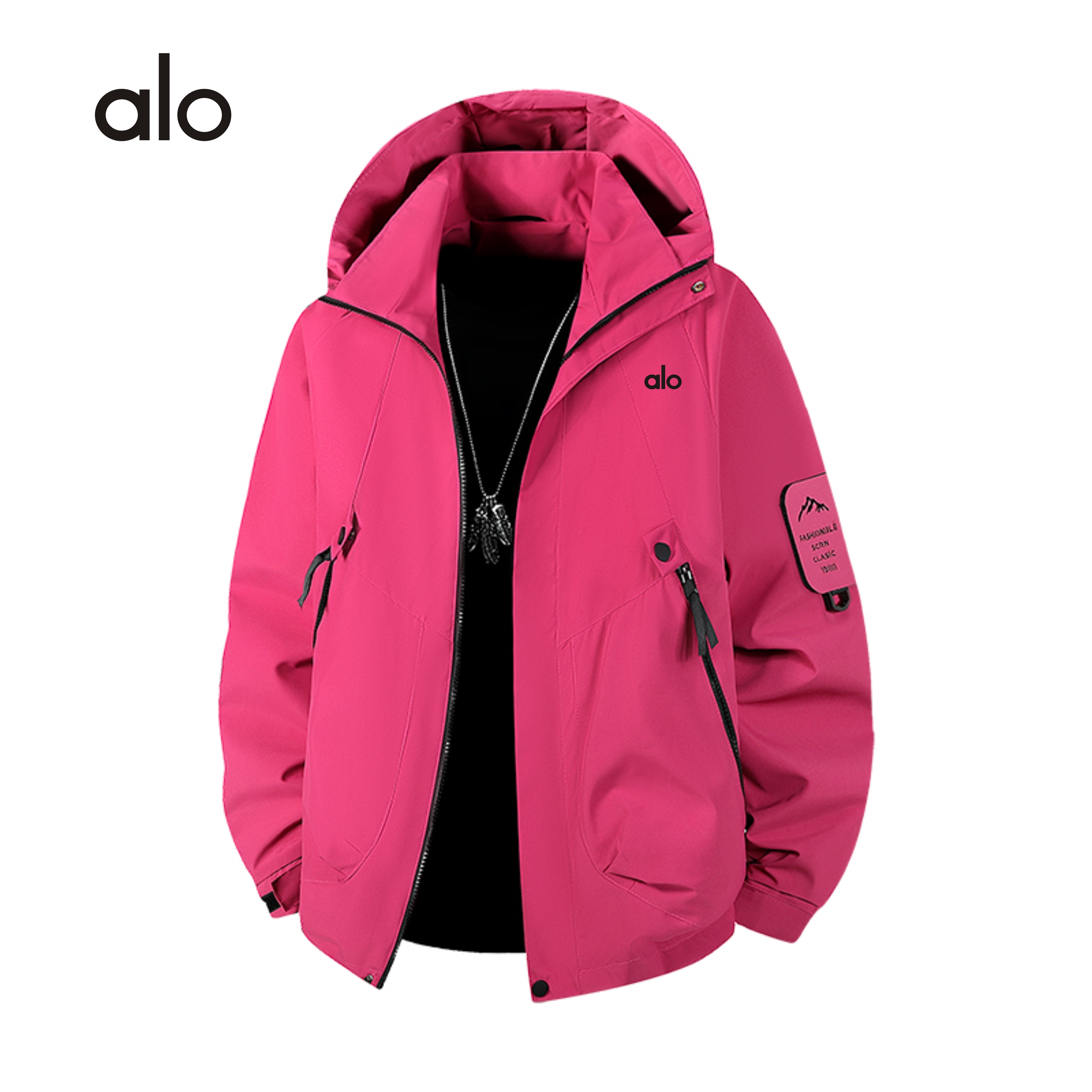 ALO休闲宽松舒适防水潮流时尚冲锋衣情侣户外防风防水登山服外套