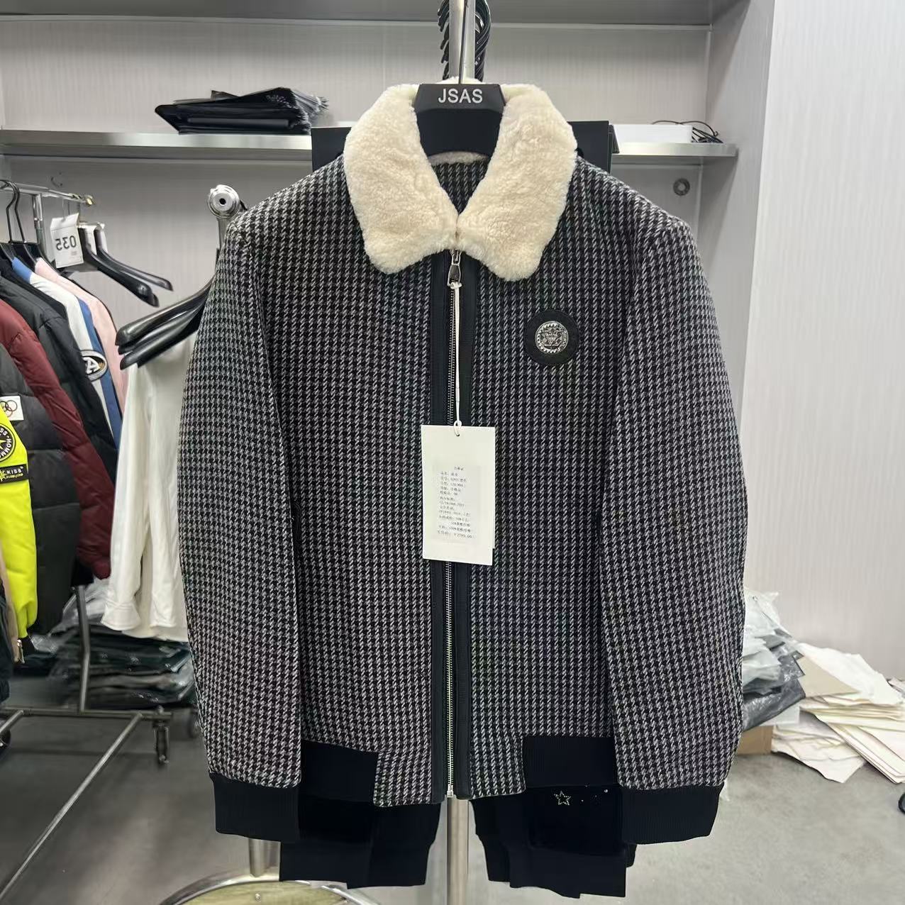 【雅痞专属】男士秋冬修身翻领潮流时尚百搭夹克外套6267