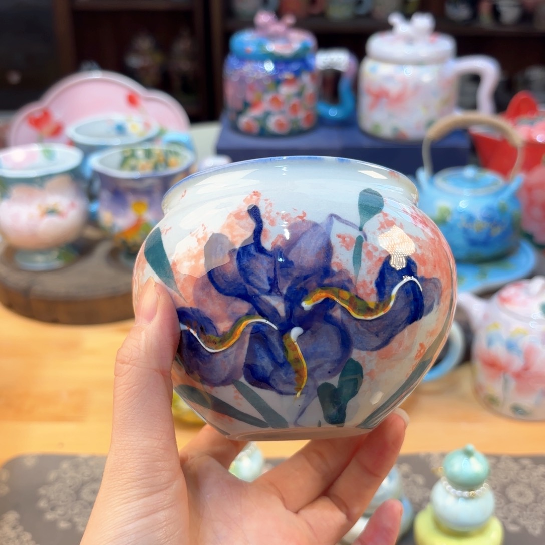 朱*茜景德镇手绘高温釉下彩陶瓷茶具