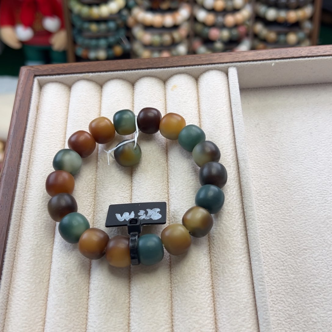 菩提根/象牙果手串卡12桶珠干磨微瑕