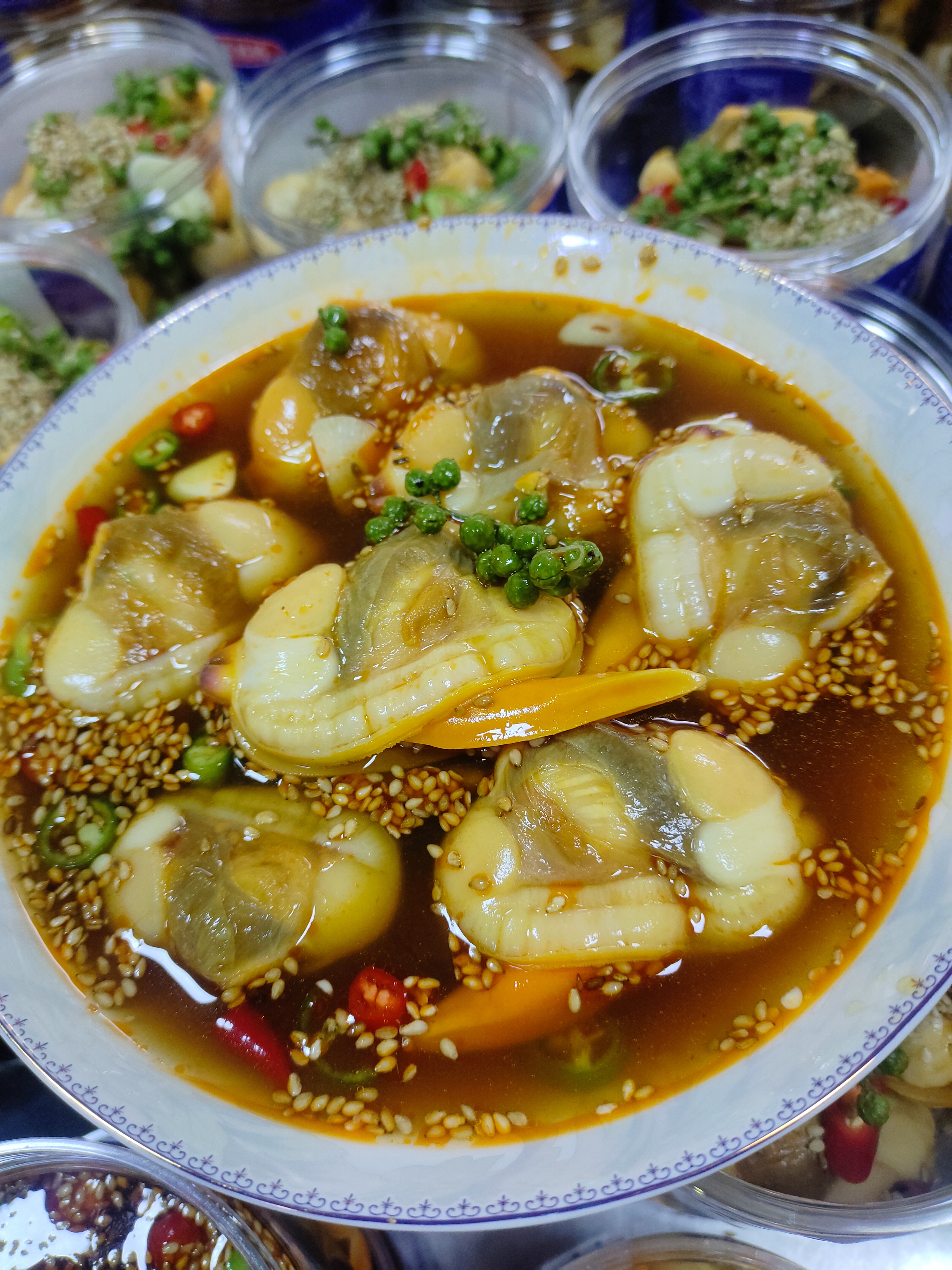 捞汁即食麻辣文贝肉去胃夜宵下酒菜海鲜解馋饱满