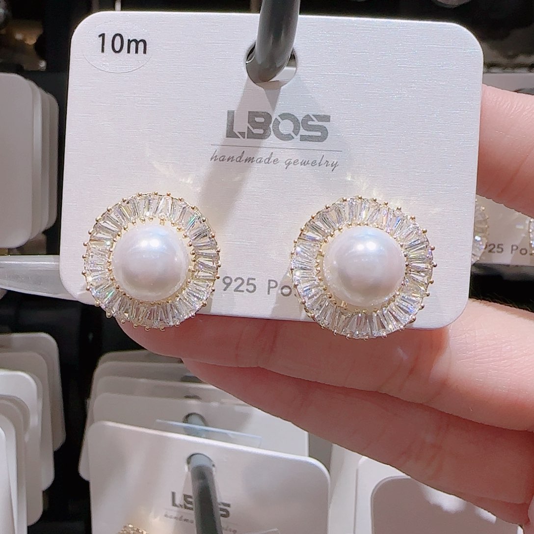 锆石铜合金925银耳环